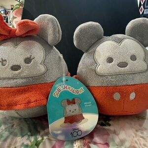 Minnie and Mickey plushies